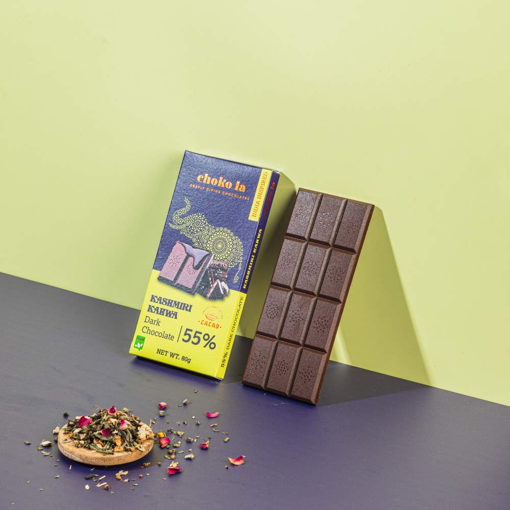 Kashmiri Kahwa 55% Dark Chocolate Bar
