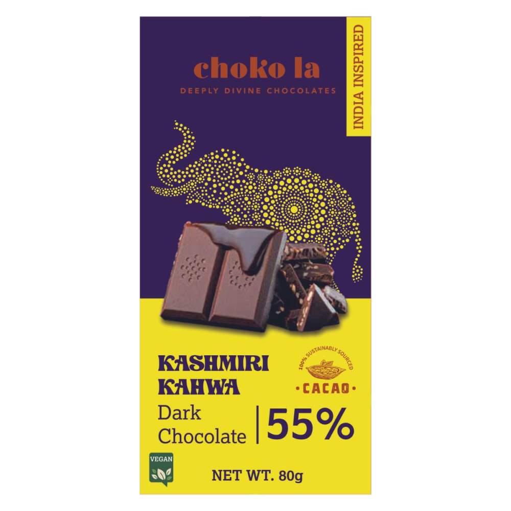 Kashmiri Kahwa 55% Dark Chocolate Bar