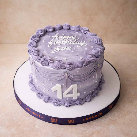 Lilac Swirl Theme Designer Cake