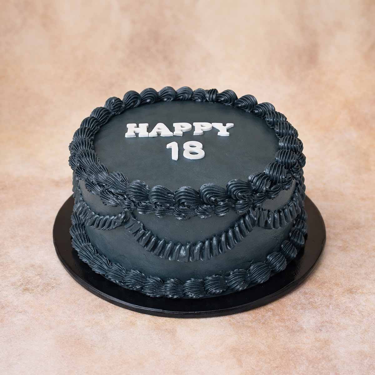 Midnight Black Theme Designer Cake