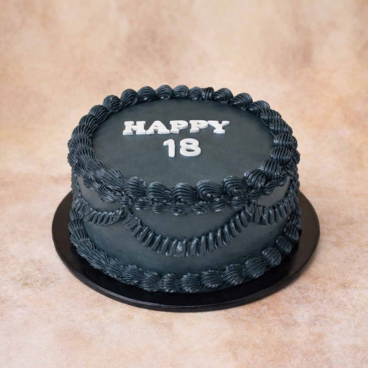 Midnight Black Theme Designer Cake