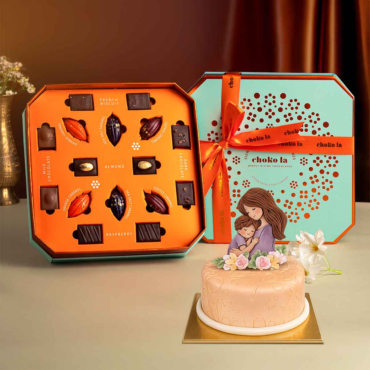 Mom’s Celebration Chocolate And Cake Combo