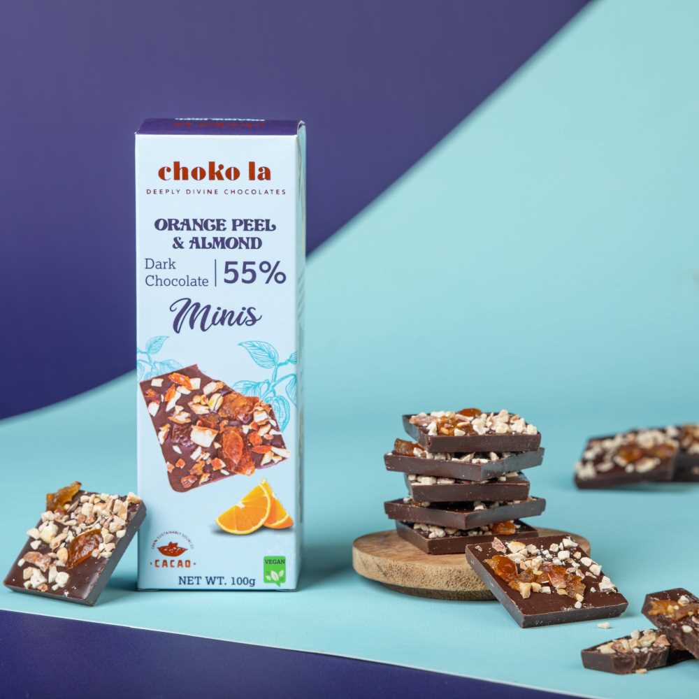 Orange Peel & Almond Chocolate Minis