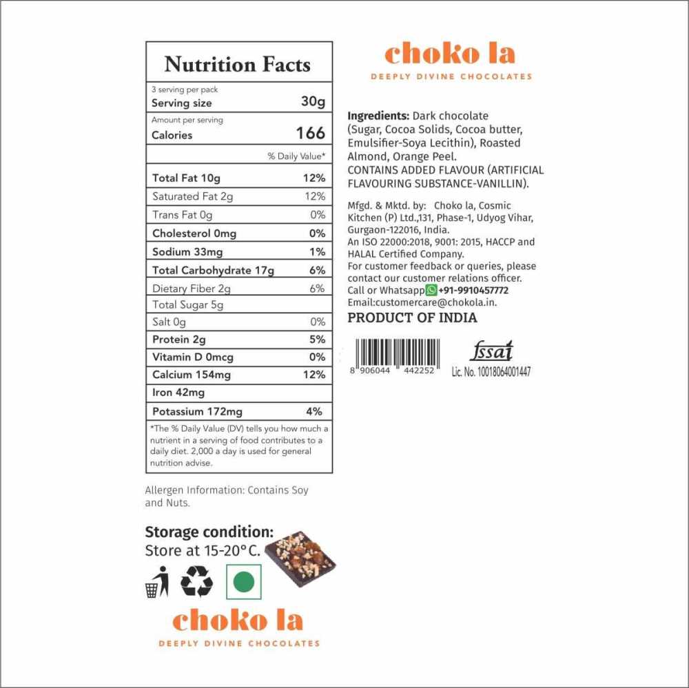 Orange Peel & Almond Chocolate Minis