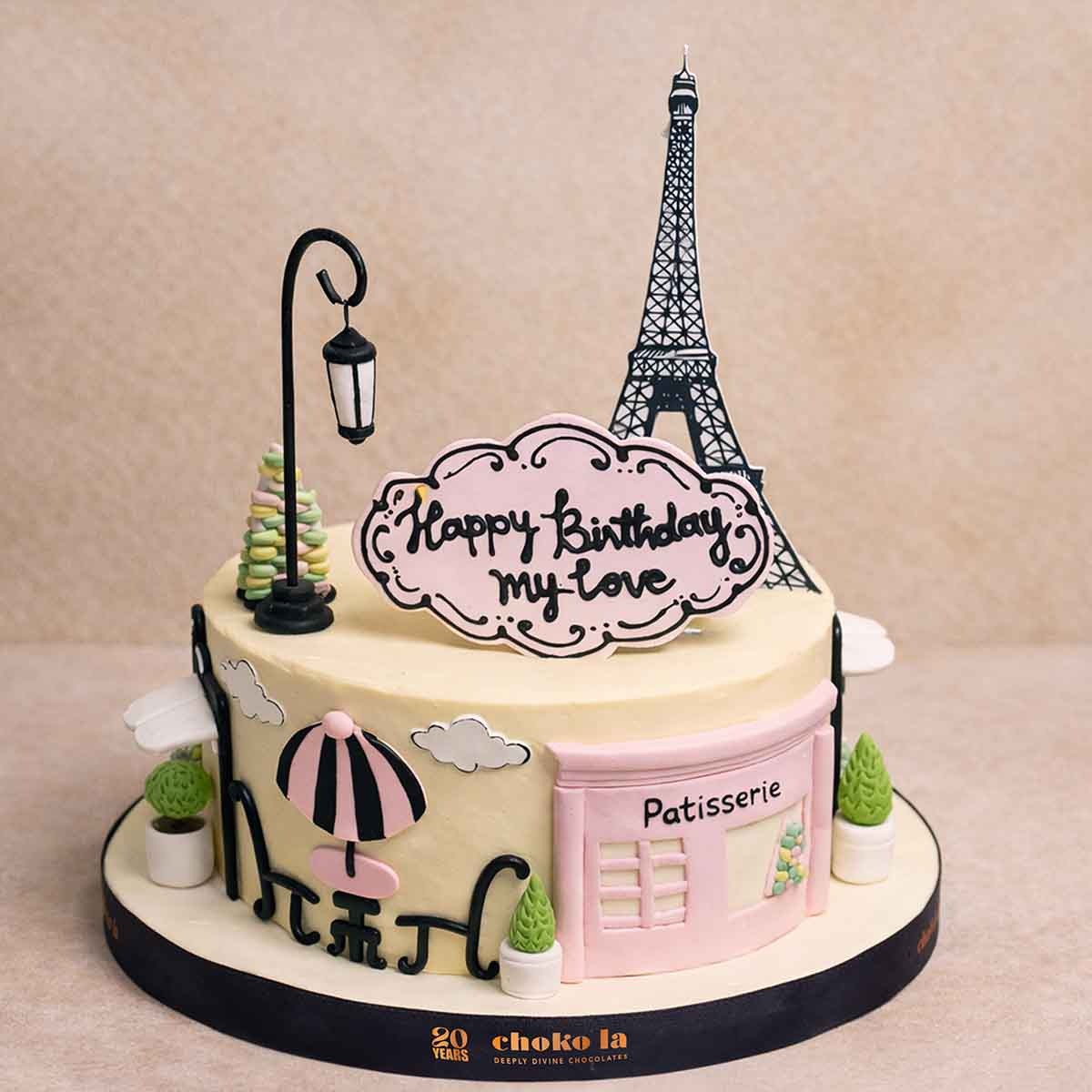 Paris Theme Designer Cake