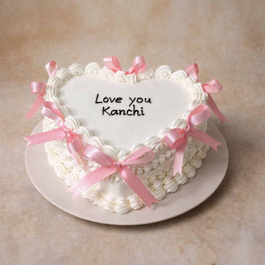 Pink Blush Ribbon Theme Designer Cake