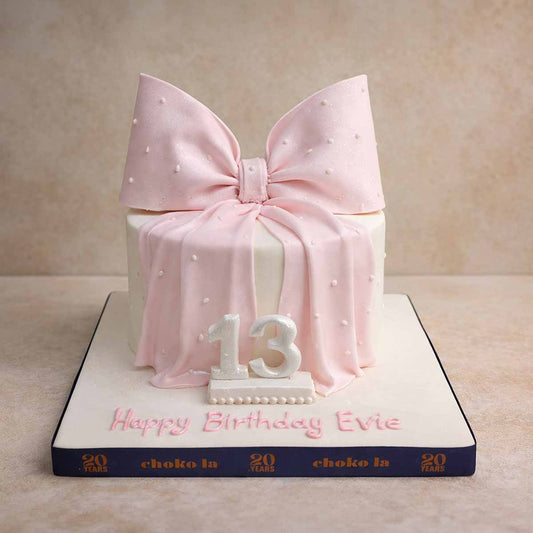 Pink Bow Princess Theme Designer Cake