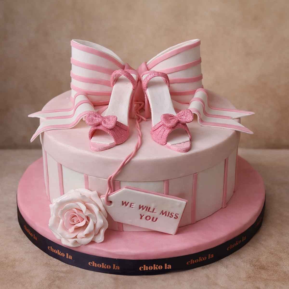 Pink Heel Theme Designer Cake