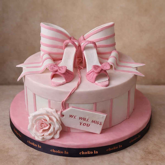 Pink Heel Theme Designer Cake