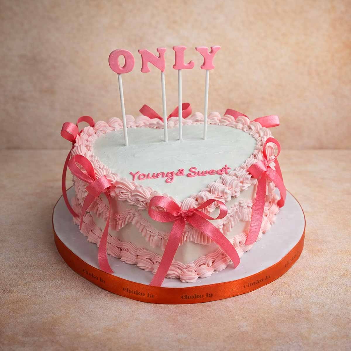 Pink Ribbon Theme Designer Cake