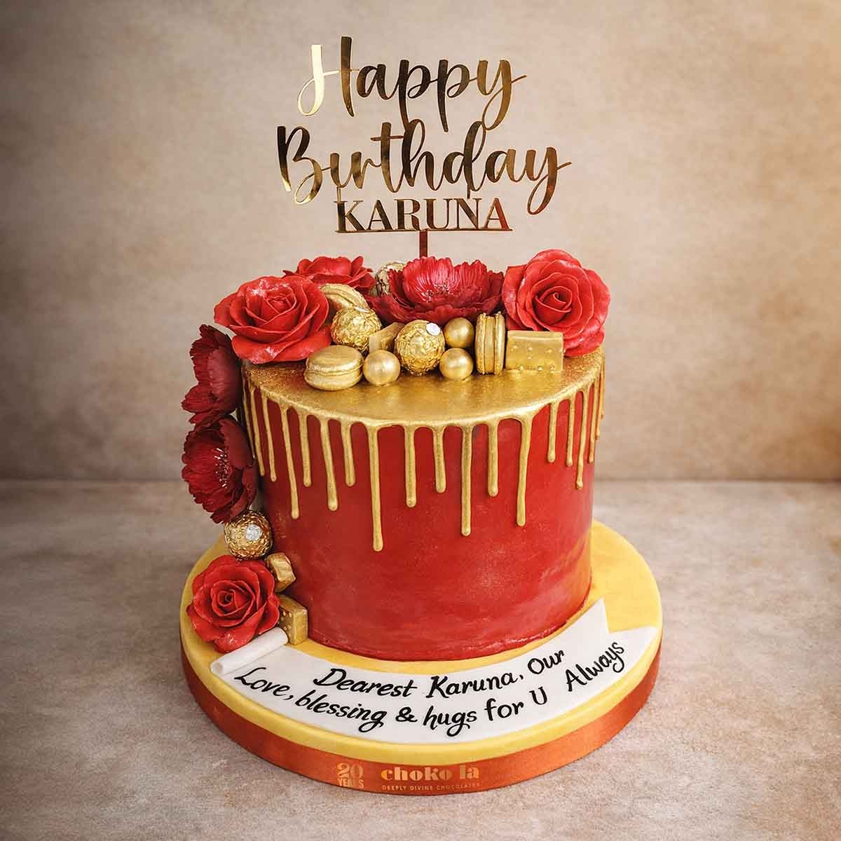 Red Theme Designer Cake