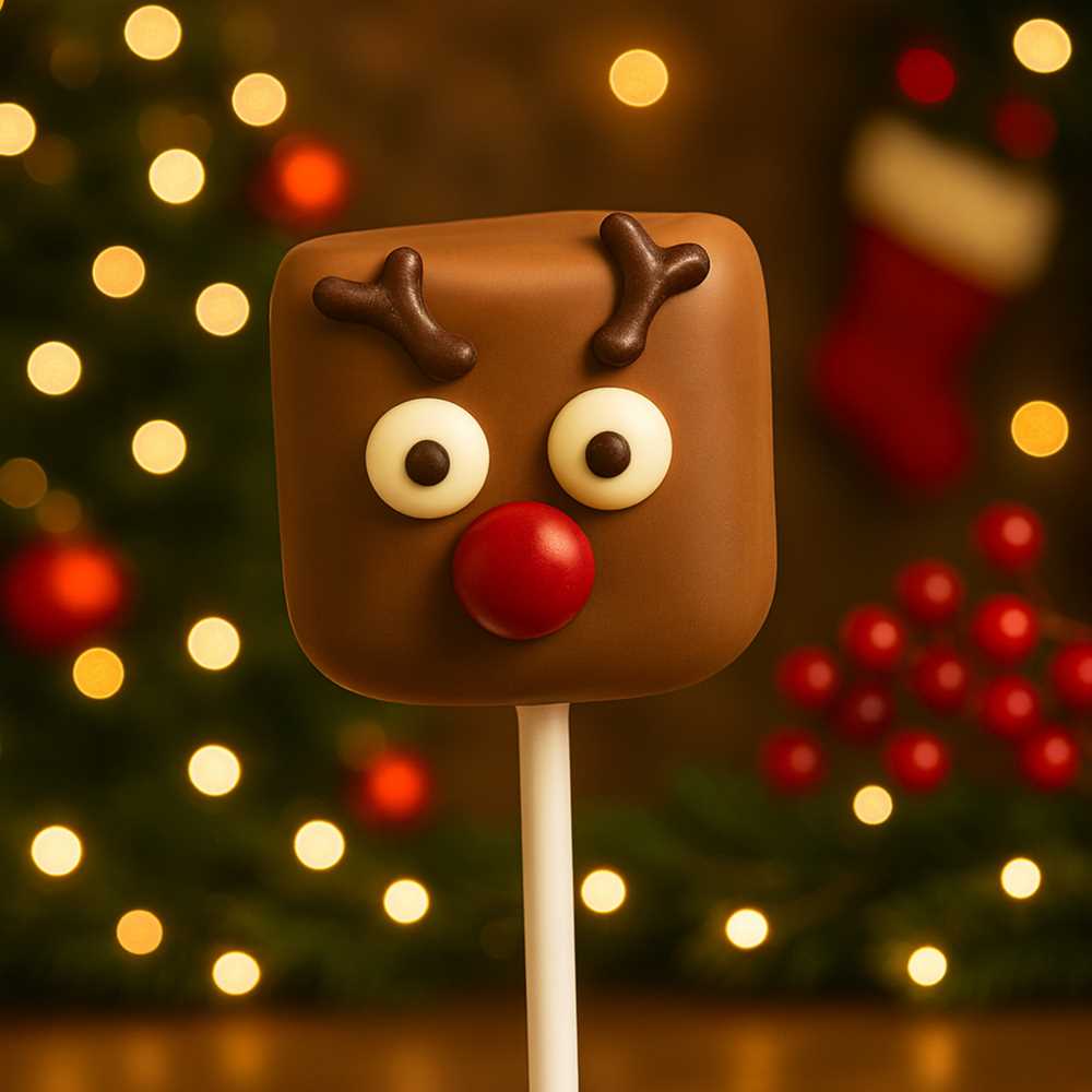 Reindeer Marshmallow Chocolate Pop