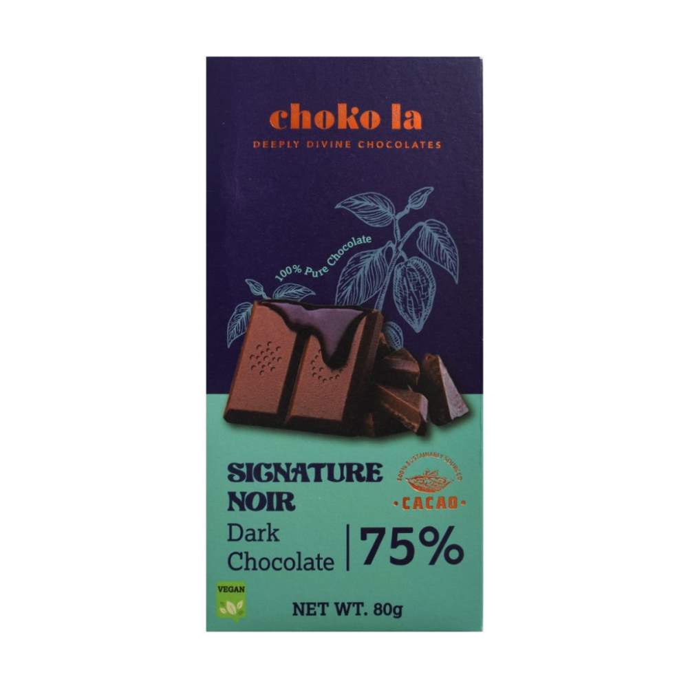choko Signature Noir 75% Dark Chocolate Bar – Choko La