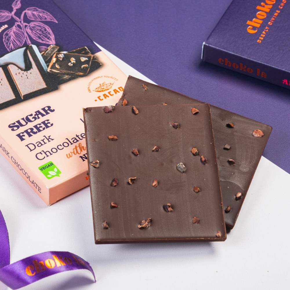 Sugar Free 54% Dark Chocolate Bar