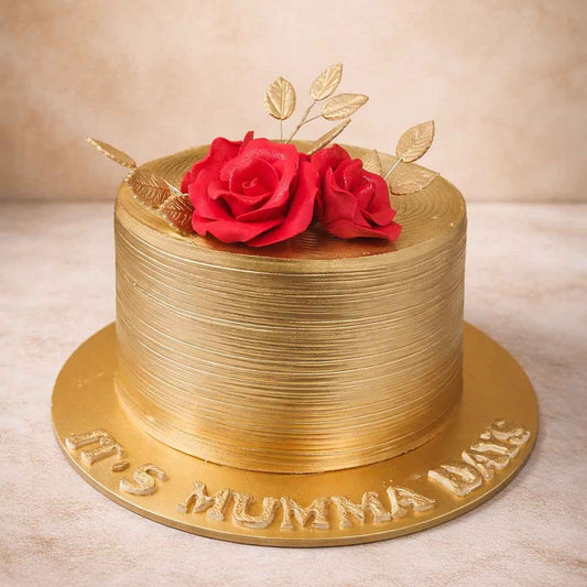 Timeless Golden Theme Designer Cake