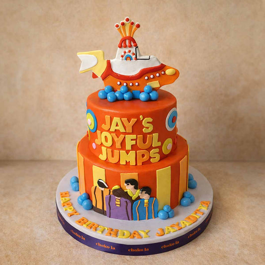 Two Tier Submarine Theme Designer Cake