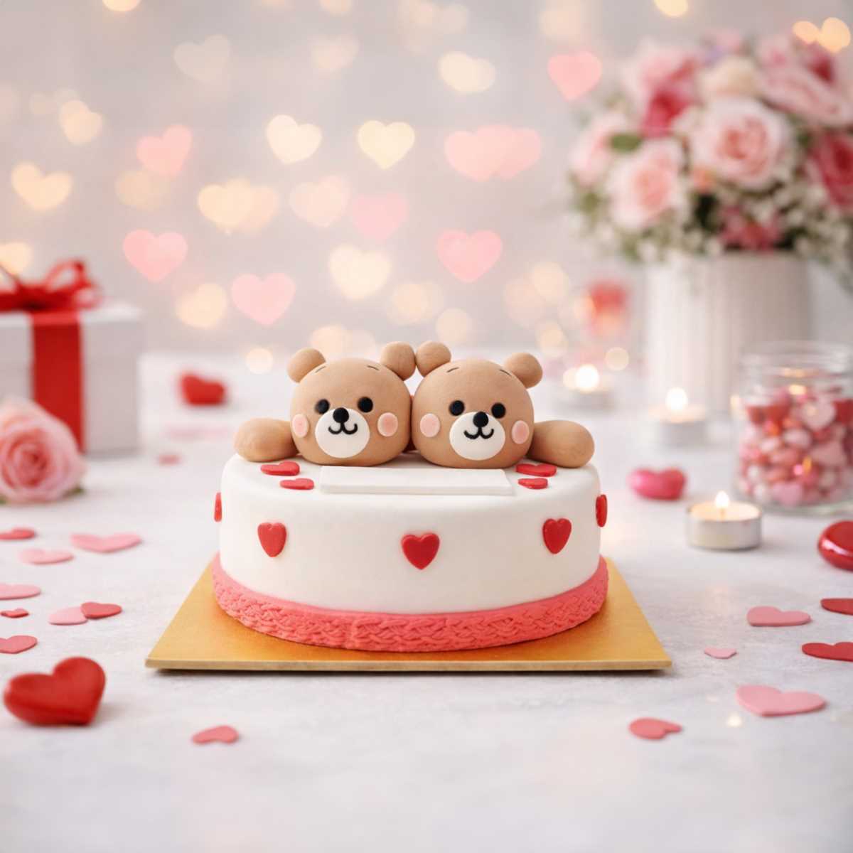 Valentine Greeting Cake