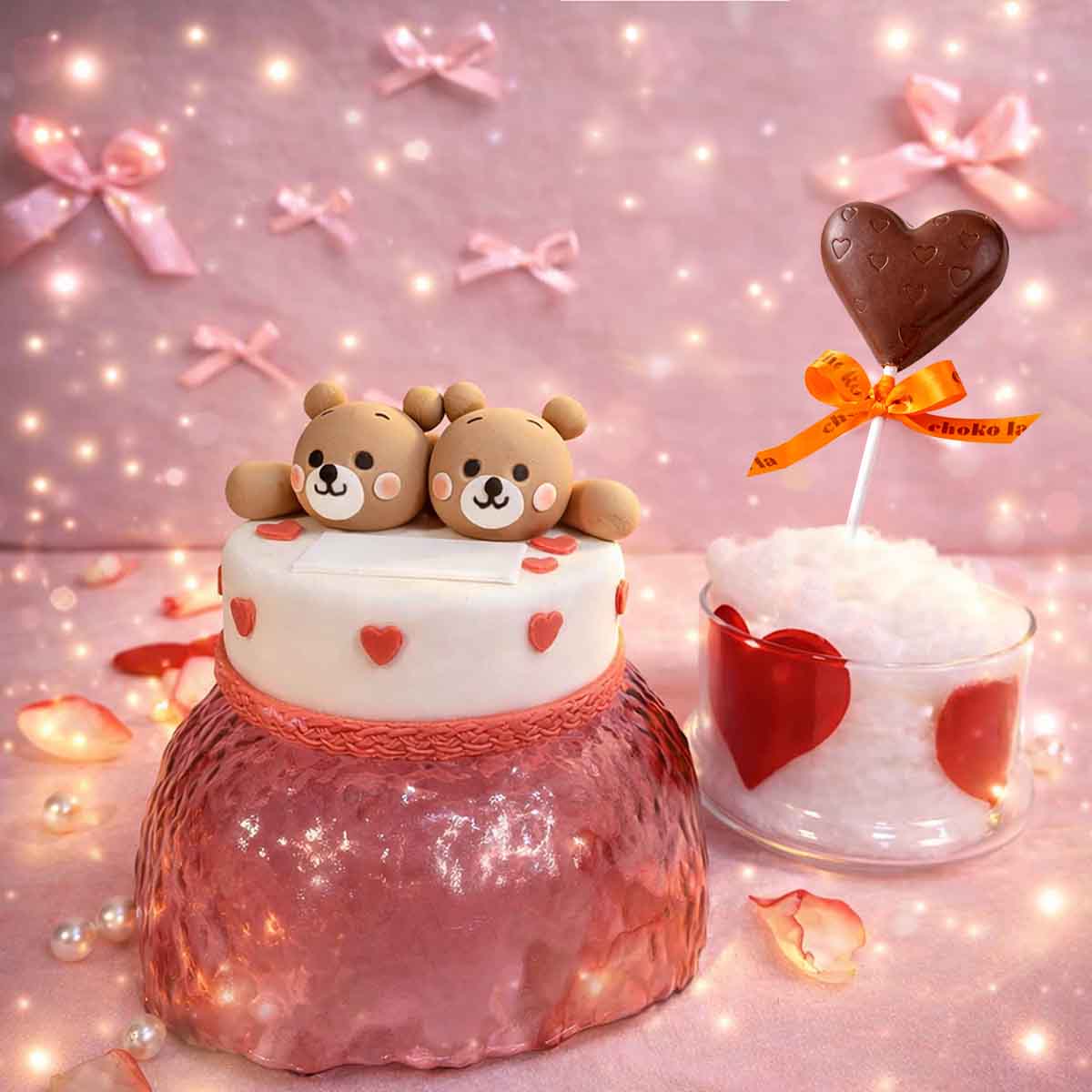 Valentine Treat Cake Combo