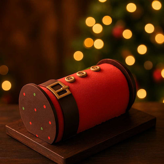 Eggless chocolate Yule Log Cake