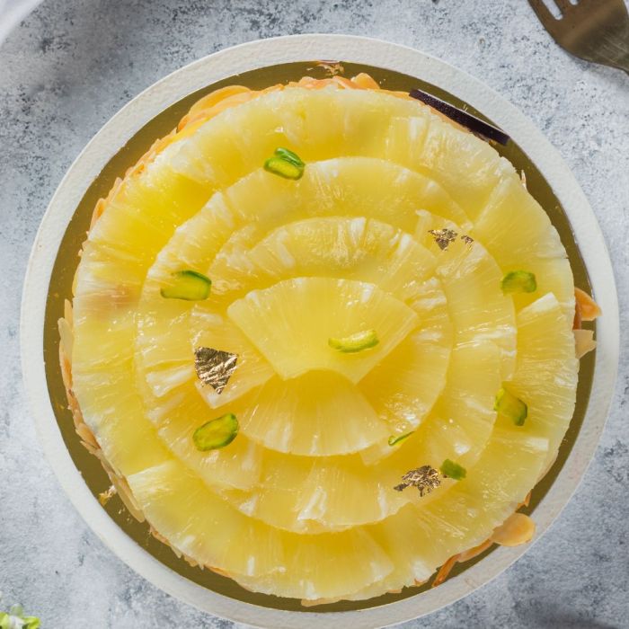 Eggless Pineapple Cake