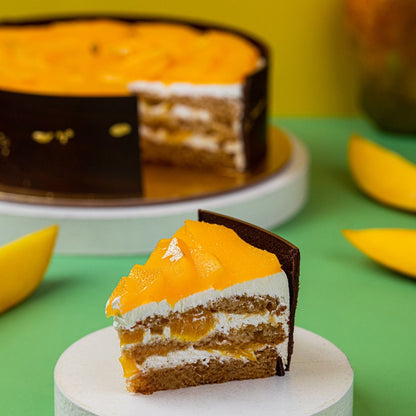 Eggless Tropical Mango Cake