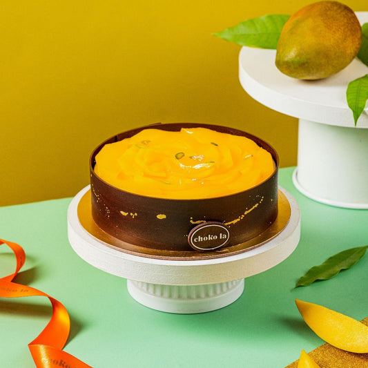 Eggless Tropical Mango Cake