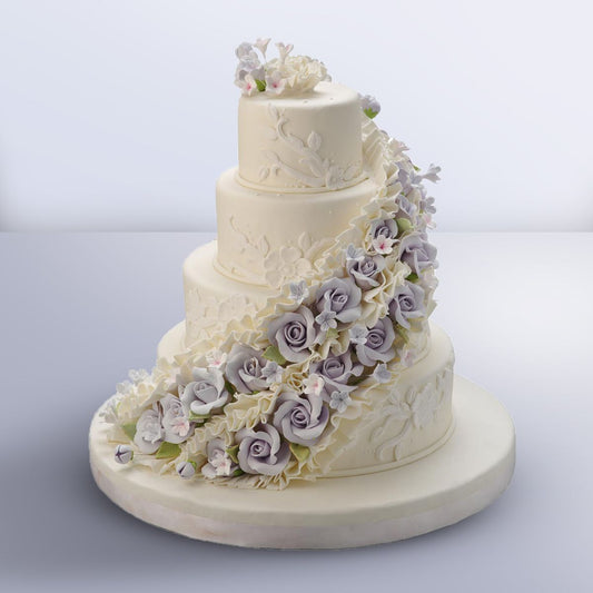 Rose Floral Wedding Cake