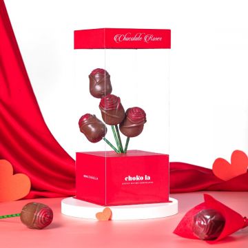 Beautiful rose shaped chocolate bunch