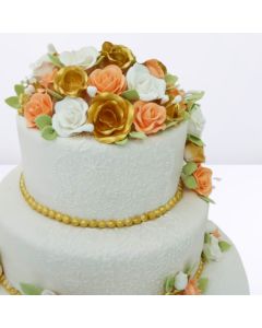 Floral Bunch Wedding Cake