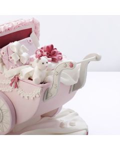 Pink carriage Theme cake 